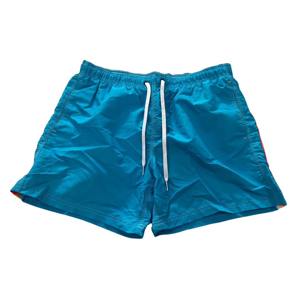15-68 SUNDEK Men's Classic Rainbow Swim Trunks Board Shorts Teal XL